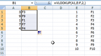 Excel里输入两列数据，呈对应关系，任意输入一个数据，自动计算其对应值。